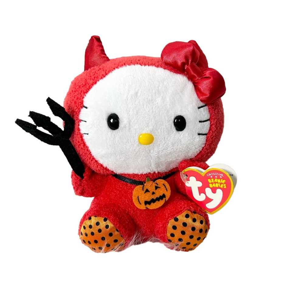 Y2k RARE NWT Hello Kitty Devil beanie baby plush